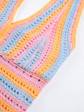 Lollipop Crochet Crop Halter Crop Top